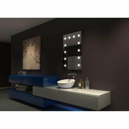 PARIS MIRROR 24 x 36 in. Hollywood Designed LED Mirror HOLY24366000D